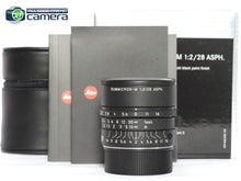 Load image into Gallery viewer, Leica Summicron-M 28mm F/2 ASPH. Lens Matte Black Paint 11725 *MINT in Box*