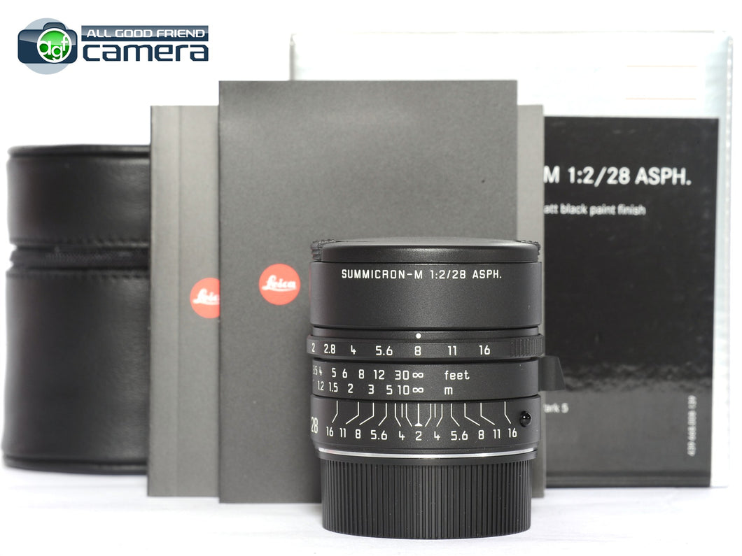 Leica Summicron-M 28mm F/2 ASPH. Lens Matte Black Paint 11725 *MINT in Box*