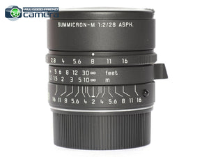 Leica Summicron-M 28mm F/2 ASPH. Lens Matte Black Paint 11725 *MINT in Box*