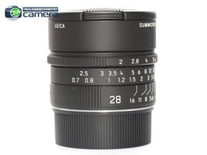Leica Summicron-M 28mm F/2 ASPH. Lens Matte Black Paint 11725 *MINT in Box*