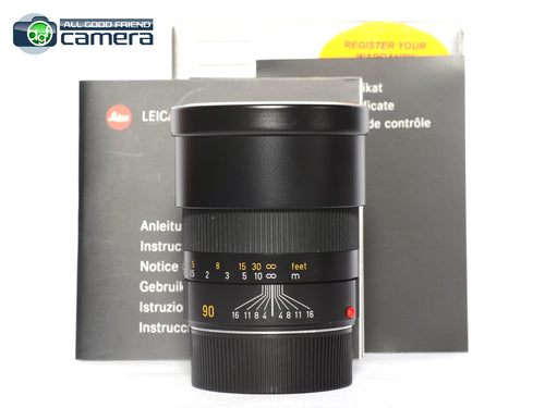 Leica Summarit-M 90mm F/2.5 E46 Lens Black 11646 *MINT in Box*