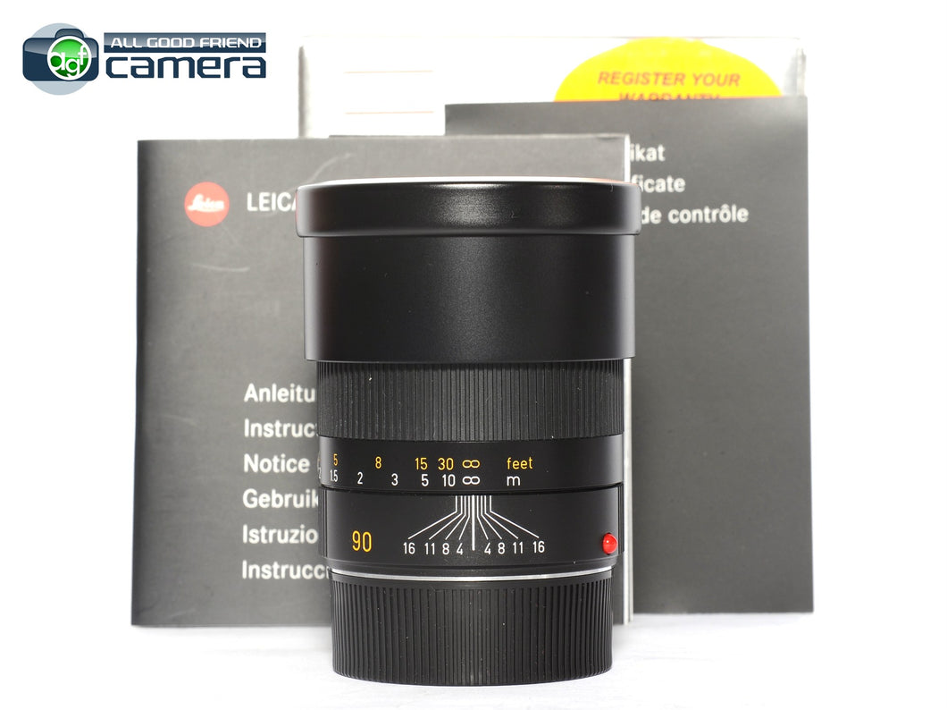 Leica Summarit-M 90mm F/2.5 E46 Lens Black 11646 *MINT in Box*