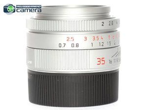 Leica Summicron-M 35mm F/2 ASPH. E39 Lens Silver 11882 non-6Bit *MINT in Box*