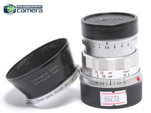 Leica Leitz Summicron M 50mm F/2 Rigid Ver.2 Lens Silver Chrome *EX*