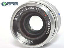 Load image into Gallery viewer, Zeiss Biogon 35mm F/2 ZM T* Lens Silver Leica M-Mount *MINT in Box*