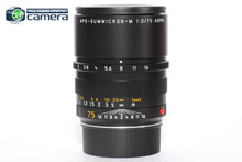 Load image into Gallery viewer, Leica APO-Summicron-M 75mm F/2 ASPH. Lens Black 11637 *BRAND NEW*