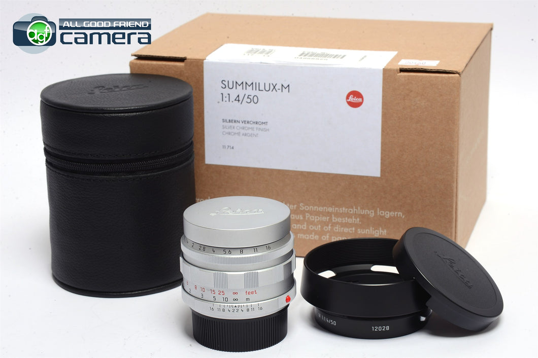 Leica Summilux-M 50mm f/1.4 Lens Silver Chrome Reissue 11714 *MINT
