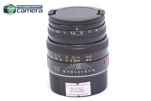 Leica Summicron-M 50mm F/2 Lens non-6Bit Black 11826 *EX* – AGFCamera