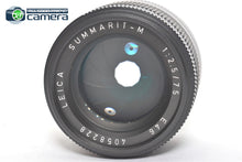 Load image into Gallery viewer, Leica Summarit-M 75mm F/2.5 E46 Lens 6Bit Black *EX+*