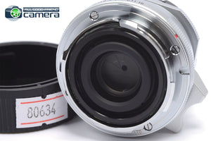 Voigtlander ULTRON 35mm F2VM II ライカMマウント Voigtlander Ultron 35mm F/2 II fVM Lens Silver Leica M-Mount *MINT