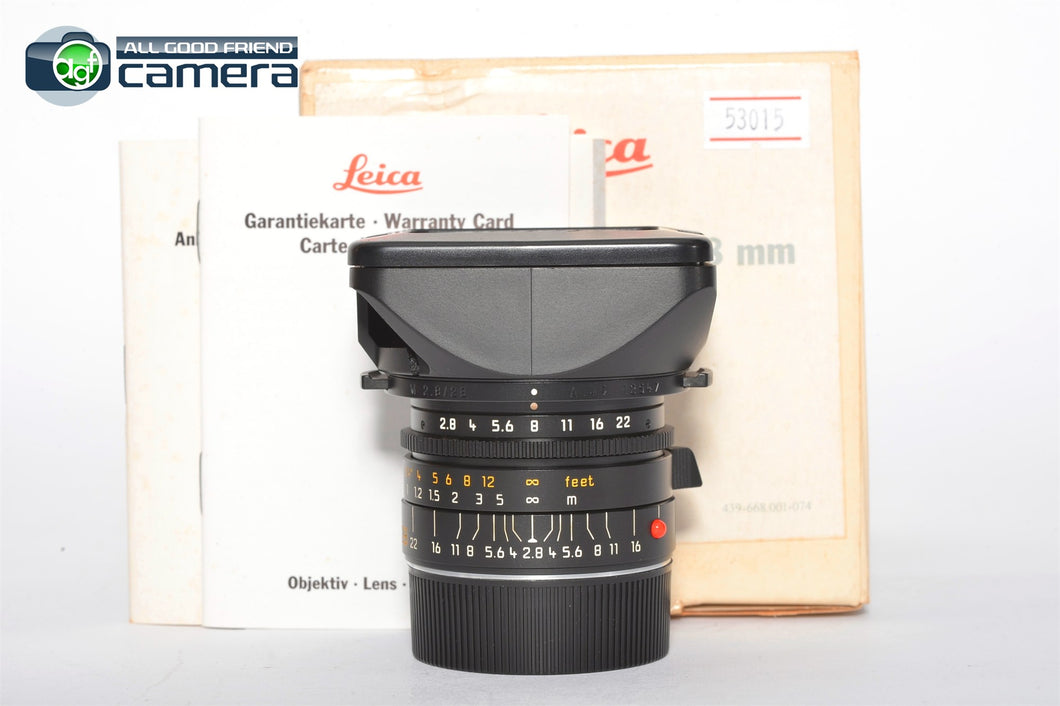 Leica Elmarit-M 28mm F/2.8 E46 Lens Ver.4 Pre-ASPH. Black 11809