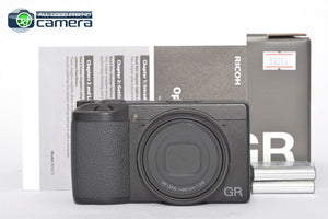 Ricoh GR IIIx Compact Digital Camera Black w/Extra Battery *EX+ in