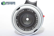 Load image into Gallery viewer, Leica Summicron-M 35mm F/2 ASPH. E39 Lens 6Bit Silver 11882 *MINT- in Box*