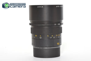 Leica APO-Summicron-M 90mm F/2 ASPH. Lens non-6Bit Black 11884 *EX