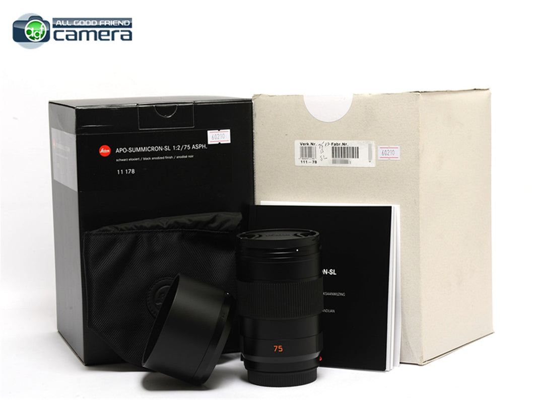 Leica APO-Summicron-SL 75mm F/2 ASPH. Lens 11178 *BRAND NEW*