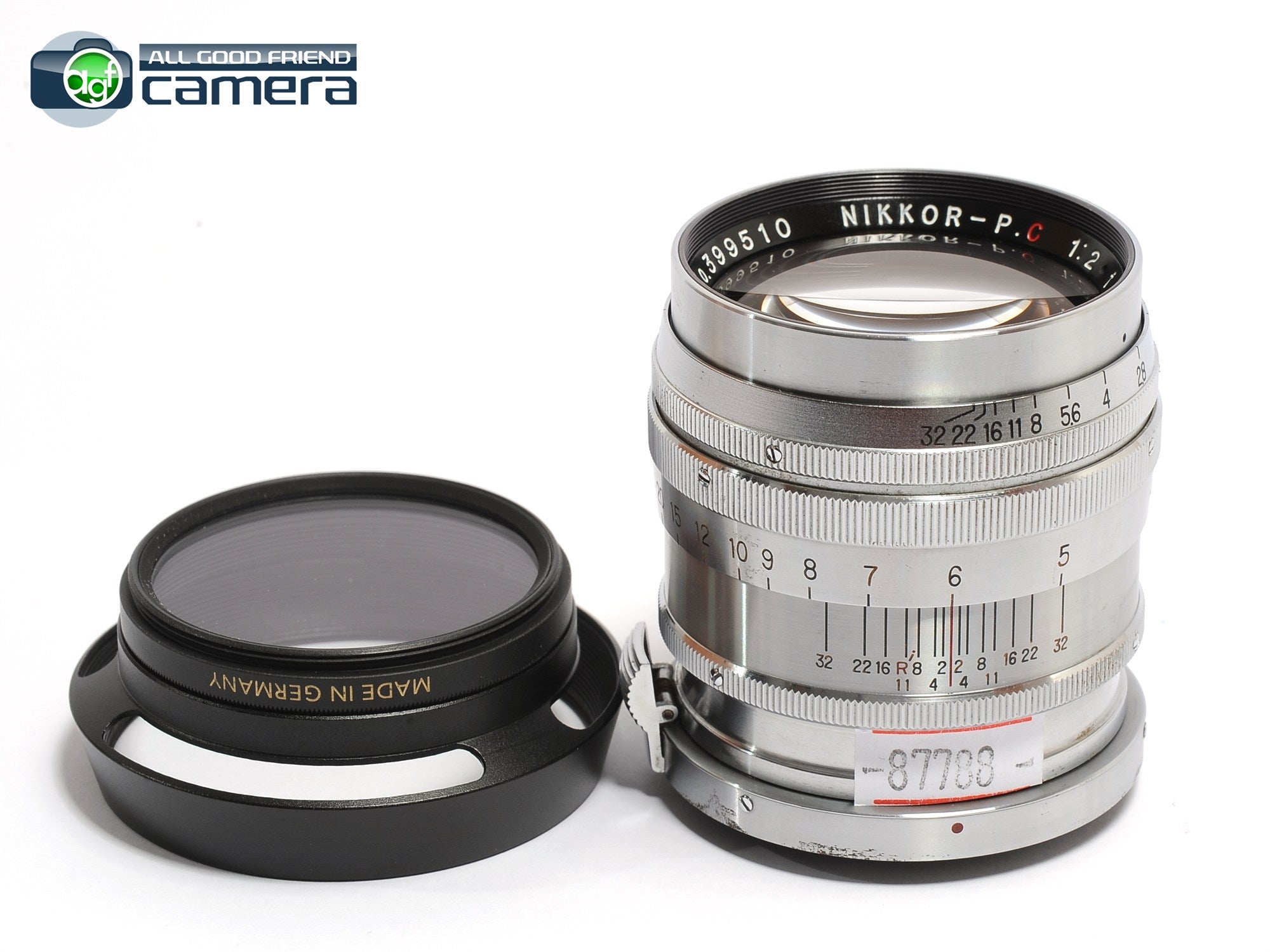 Nikon Nippon Kogaku Nikkor-P.C 8.5cm 85mm F/2 Lens for Contax RF