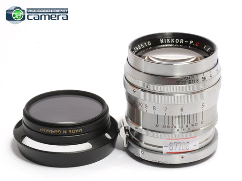 Nikon Nippon Kogaku Nikkor-P.C 8.5cm 85mm F/2 Lens for Contax RF *EX+*