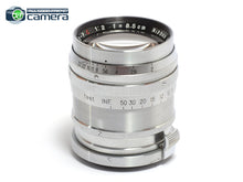 Load image into Gallery viewer, Nikon Nippon Kogaku Nikkor-P.C 8.5cm 85mm F/2 Lens for Contax RF *EX+*