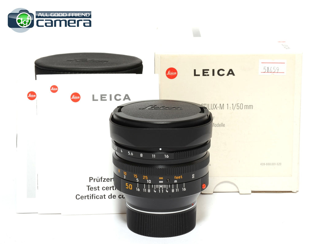 Leica Noctilux-M 50mm F/1.0 E60 Lens Ver.4 Late No. 391xx *MINT in Box*