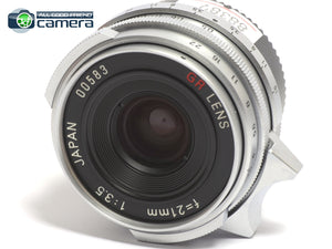 Ricoh GR 21mm F/3.5 Lens Silver Leica L39/LTM Screw Mount