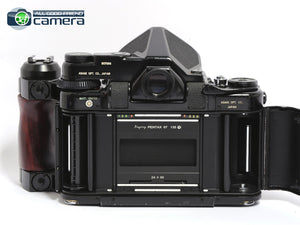 Pentax 67 TTL Camera w/90mm F/2.8 Lens, Wooden Grip & Handle