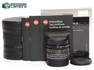 Leica Summicron-M 35mm F/2 ASPH. Ver.1 Lens 6Bit Black 11879 *MINT in Box*