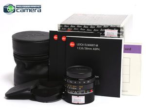 Leica Elmarit-M 28mm F/2.8 ASPH. E39 6Bit Lens Black 11606 *MINT in Box*