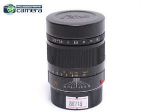 Leica Summarit-M 75mm F/2.5 E46 6Bit Lens Black 11645 *MINT-*