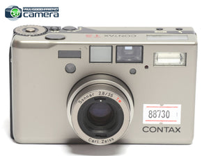 Contax T3 Film P&S Camera Titanium Silver Double Teeth *EX*